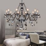 Silver Gray Pendant Light Manufacturer - OEM European Style 3 Layer Candle Chandelier