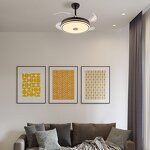 Retractable Ceiling Fan Factory - OEM 2024 New Design Flush Mount LED