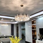 Smoke Grey Chandelier Factory - OEM Circle Living Room Modern Luxury Crystal