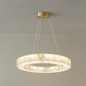 Ring Ceiling Light Factory - OEM Villa Hotel Alabaster Circle Chandelier