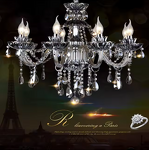 Gray Chandelier Manufacturer - OEM European 24 Bulb Crystal Candle Lighting