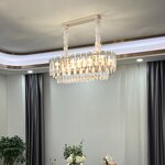 Crystal Chandelier Manufacturer - OEM Modern Rectangular Round K9 Crystal Parts