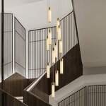 Alabaster Chandelier Factory - OEM Modern Villa Staircase Ceiling Light