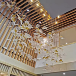 Glass Chandelier Factory - OEM Custom Maple Leaf Art Murano Lighting