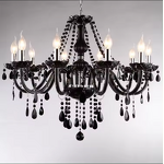 Black Smoke Chandelier Factory - OEM Hotel 4 Tier Glass Nordic Style Lighting