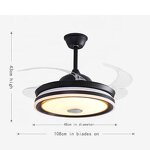 Retractable Ceiling Fan Factory - OEM 2024 New Design Flush Mount LED