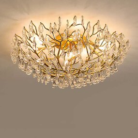 Gold Chandelier Manufacturer - OEM Vintage Hotel Brass Branches Crystal