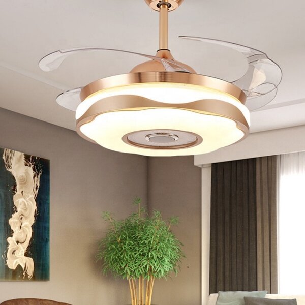 Gold Ceiling Fan Manufacturer - OEM Hot Sale Indoor Decoration Fancy Lights
