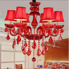 Red Crystal Chandelier Factory - OEM Wedding Europe LED Bulbs Candle Lighting