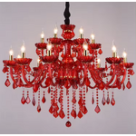 Red Crystal Chandelier Factory - OEM Wedding Europe LED Bulbs Candle Lighting
