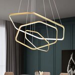 Irregular Pendant Light Factory - OEM New Design Luxury Three Rings LED