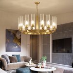 Brass Chandelier Manufacturer - OEM Home Decor Metal Nordic Glass Pendant
