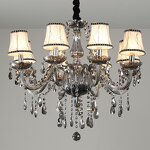 Silver Gray Pendant Light Manufacturer - OEM European Style 3 Layer Candle Chandelier