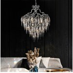 Silver Chandelier Manufacturer - OEM Art Deco Staircase Hotel Raindrop Light