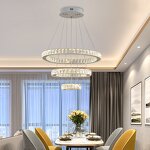 Adjustable Chandelier Manufacturer - OEM Height Adjustable Ring Crystal Linear