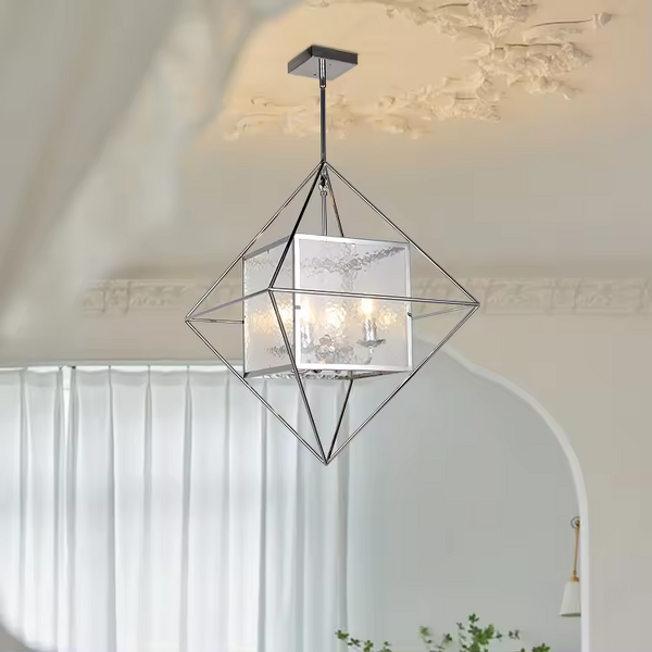 Glass Box Pendant Light Manufacturer - OEM Bedroom Iron Art Living Room Lighting