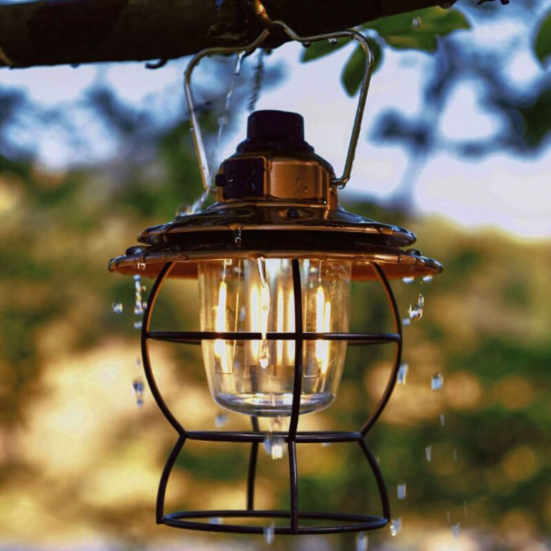 Hanging Tent Light Manufacturer - OEM Retro Battery Powered Rechargeable Waterproof
