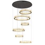 Ring Pendant Light Factory - OEM New Design Staircase Luxury Crystal Ring