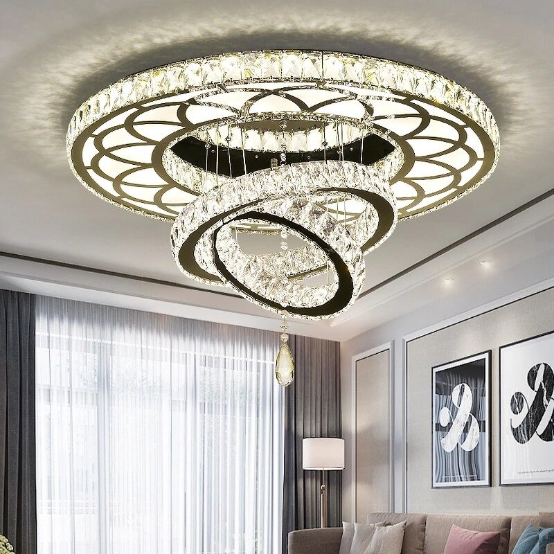 Crystal Ceiling Light Manufacturer - OEM Luxury K9 Clear Crystal Lamp