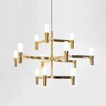 Metal Chandelier Manufacturer - OEM Creative Long Tube Black Modern Lighting