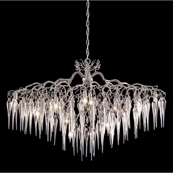 Silver Chandelier Manufacturer - OEM Art Deco Staircase Hotel Raindrop Light