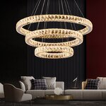 Gold Ring Chandelier Factory - OEM American 60cm Stainless Steel Crystal