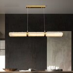 Linear Pendant Light Factory - OEM Nordic Dining Room Brass Alabaster Light