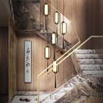 Black Lantern Pendant Light Factory - OEM Chinese Retro Style Villa Stair Lighting