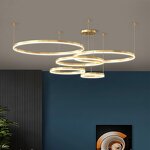 Ring Pendant Light Factory - OEM Gold Modern Linear Stainless Steel LED