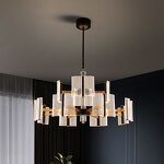 Acrylic Pendant Light Factory - OEM Modern Aluminum K9 Crystal Black Gold