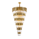 Gold Chandelier Factory - OEM Luxury Vintage Long Hotel Lobby Lighting