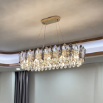 Grey Crystal Chandelier Factory - OEM Nordic New Design Luxury LED Living Room