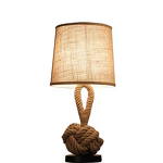 Linen Table Lamp Manufacturer - OEM American Retro Woven Hemp Rope Vintage