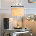 Fabric Table Lamp Factory - OEM Bedroom Dimmable Study Desk Hotel Decor