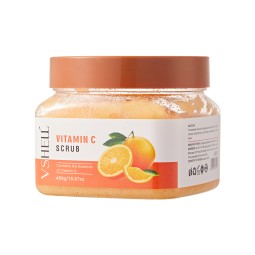 Vshell OEM甘油身体磨砂膏温和素食与柠檬乳木果黄油草本成分干燥皮肤与维生素C西瓜