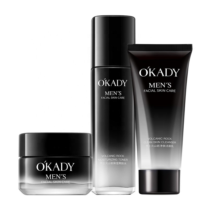 Vegan Organic Oil Free Anti Acne Face Whitening Professional Men Skin Care Set