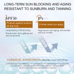 保湿轻量面霜，具有广谱UVA和UVB防护，每日面部和身体防晒SPF50