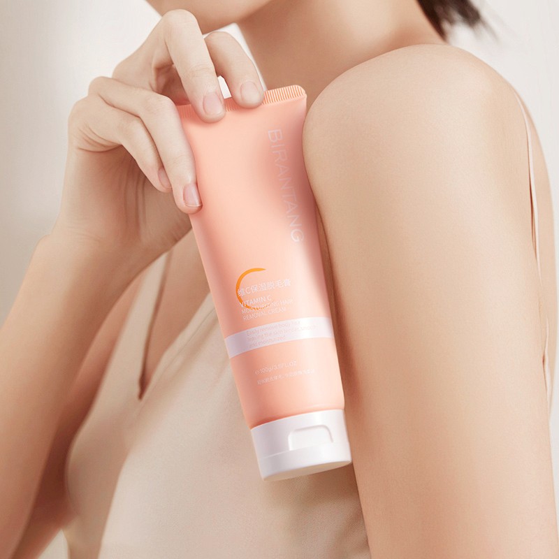 Gently Removes Hair Nourishes Skin Leaves Skin Smooth and Soft Moisturizing Soothing Vitamin C Hair Removal Cream