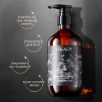 OKADY 500ml Ginger Arborvitae Leaf Brightening Oil-control Hair-Loss Prevention Hair-Repairing Shampoo