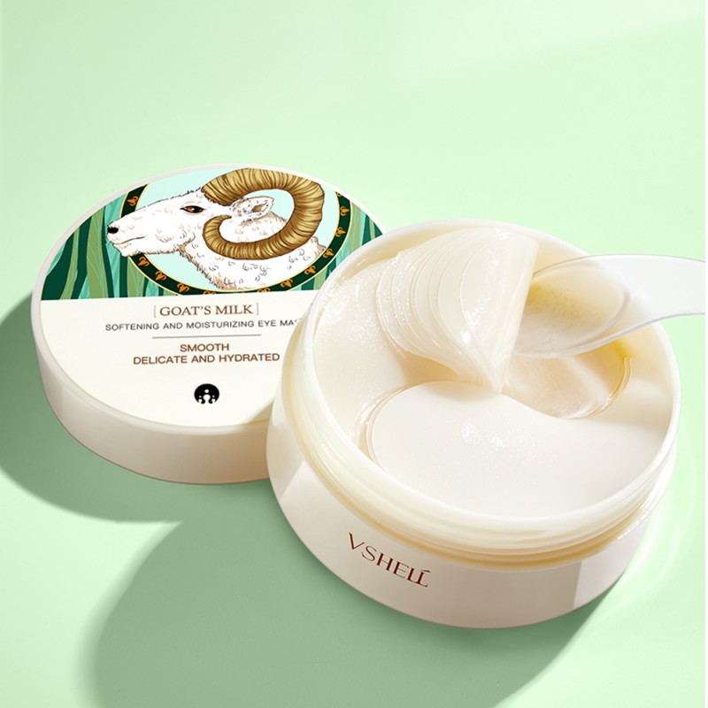 30 Pairs Eye Patches Vegan Collagen Hydro-Gel Pads for Fine Lines Wrinkles Puffy Eye Bags Goat Milk Eye Mask Sheet Beauty Care