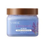 Vshell OEM甘油身体磨砂膏干燥皮肤温和薰衣草香味纯素成分
