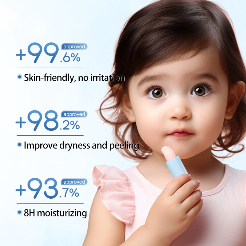 Gentle Moisturizing Nourishing Lip Care Balm Kids Hydrating Lipstick Protects Lips Soothes Dryness Safe for Children Use