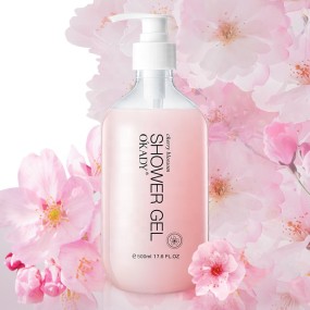 OEM ODM Privare Label Regular Size Cherry Blossom Shower Gel Bubble Refreshing PH Sensitive Pink Adults Female Skin Body Bath