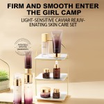 Caviar Skincare Nourishing Collagen Boosting Firming Brightening Cleanser Cream Foundation Caviar Skincare Set for Anti-Aging