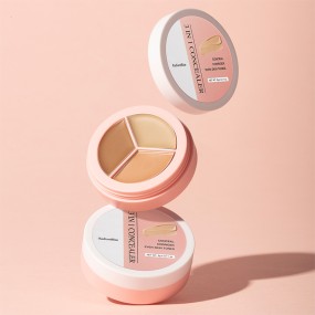 高色素自有品牌遮瑕膏轻量持久光自然暗色调3合1遮瑕膏