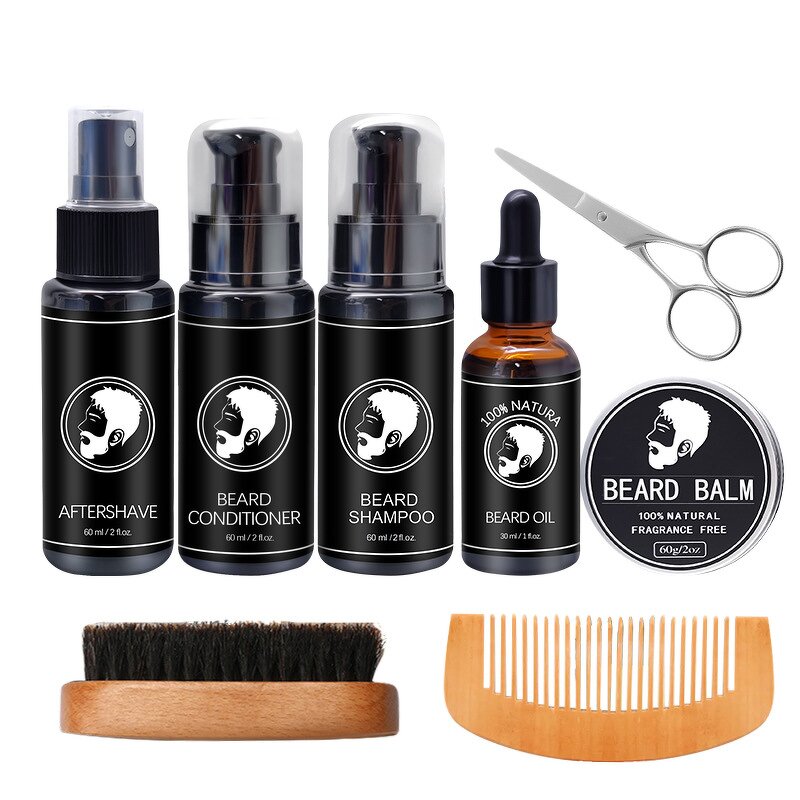 Beard Growth Kit Factory - Private Label Natural Organic Oil Balm Bundle