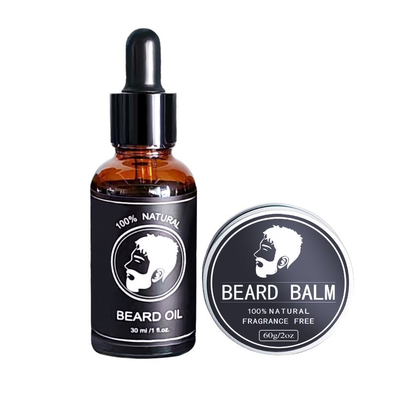 Beard Growth Kit Factory - Private Label Cleaning Roller Serum Balm Gift Set