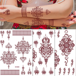 Henna Sticker Factory - Custom Red Maroon Sexy Finger Temporary Tattoo