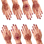 Henna Sticker Factory - Custom Red Maroon Sexy Finger Temporary Tattoo