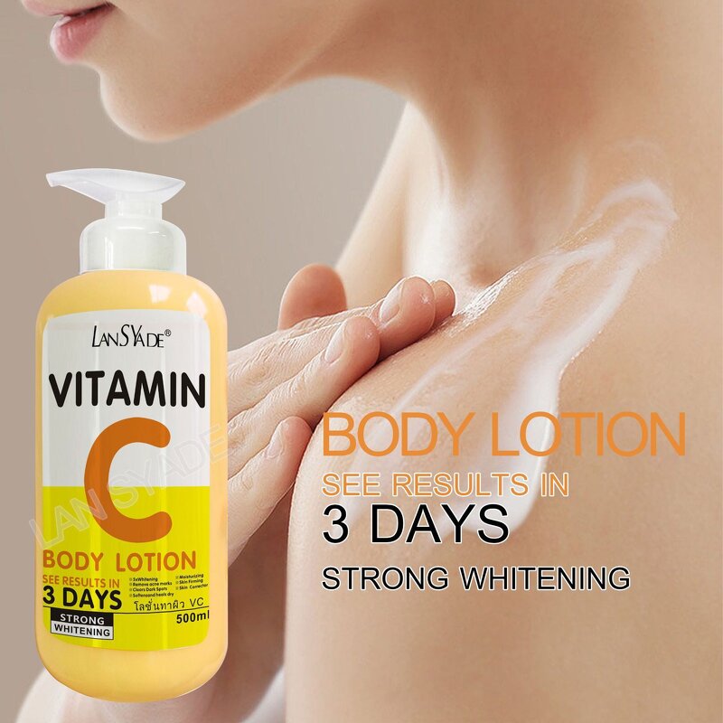 Body Lotion Factory - Hot Sale VE Brightening 500ml Hydroxy Acids Vitamin C